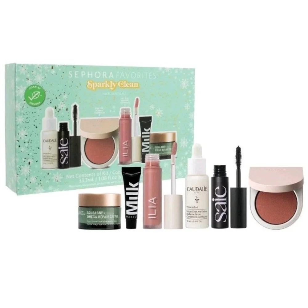 Sephora Favorites Sparkly Clean‎ Holiday Makeup Skincare Kit